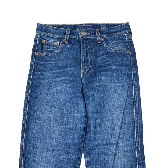 Lucky Brand Mid Rise Authentic Straight Crop Denim Jeans Dark Wash Womens 0 / 25 - Picture 4 of 9